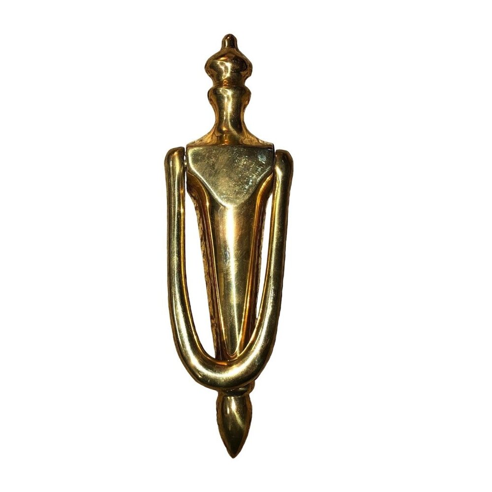 Vintage JDS Industries Brass Narrow Style Door Knocker – New Old Stock – Never U